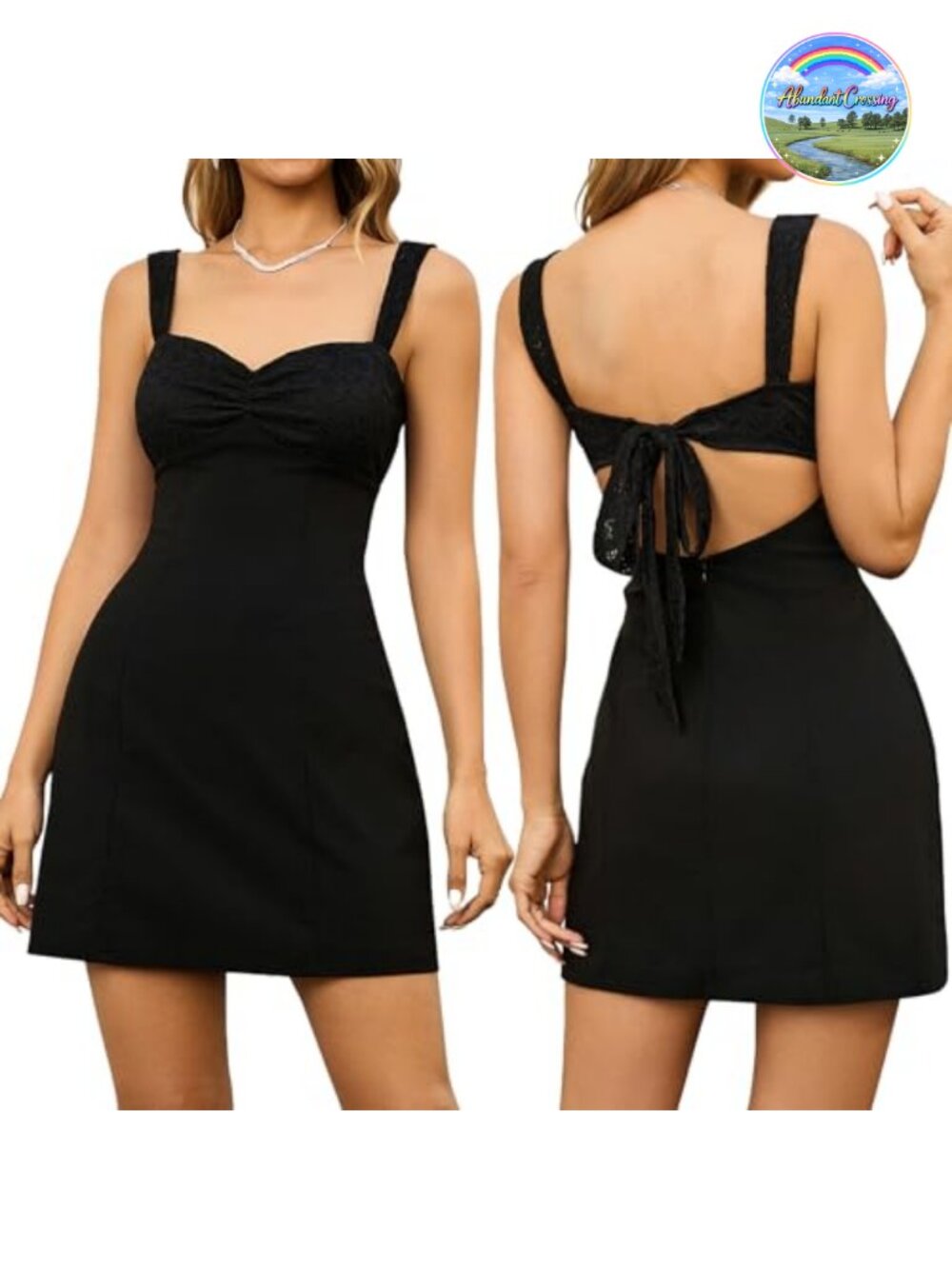 Women's A-Line Mini Dress Lace Sweetheart Bow Tie Backless Party